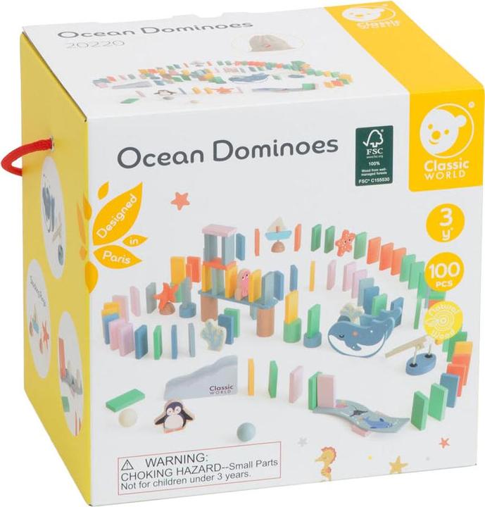Immagine prodotto Classic World Domino-Ozean aus Holz, 100 Stück.