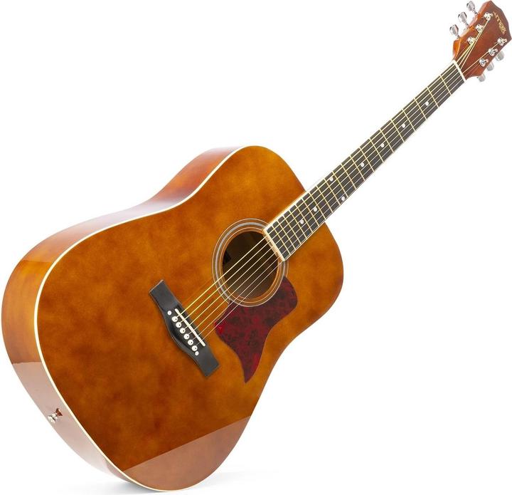 Actual product image Max Acoustic Guitar SoloJam Set Dark Natural (Acoustic guitar set, Rosewood, Linden)