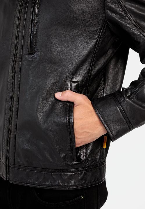 Actual product image Camel Active Leather jacket with stand-up collar (52)