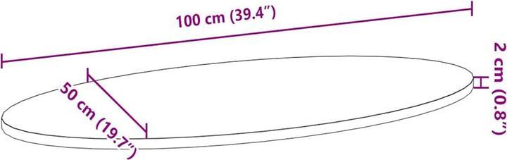 Produktbild VidaXL Lyndsie (100 x 50 x 2 cm)