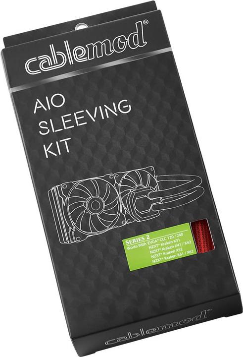 Produktbild CableMod AIO Sleeving Kit Serie 2, Rockas EVGA CLC (Kabelschlauch, 10 cm)