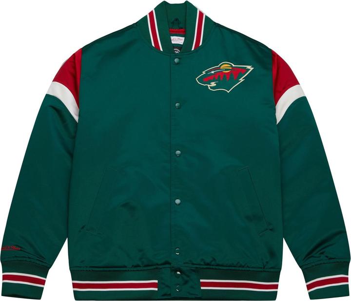 Actual product image Mitchell & Ness M&N Heavyweight Satin Veste NHL Minnesota Wild (L)