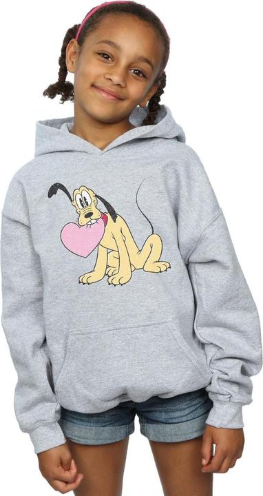 Actual product image Disney Girls Pluto Love Heart Hoodie (128)