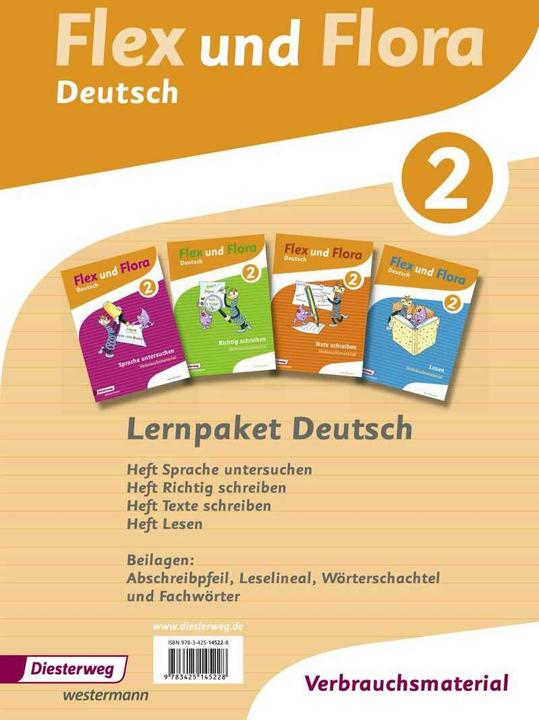 Produktbild Flex und Flora 2. Lernpaket Deutsch. Verbrauchsmaterial (Deutsch, Eva Odersky, Melanie Gross, Kerstin von Werder, Kerstin Riesberg, Andrea Warnecke, 2013)