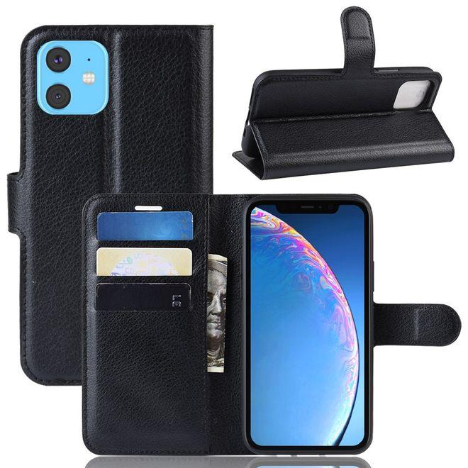 Produktbild MU Classic Litchi Leder Bookcover Series (Apple iPhone 11)