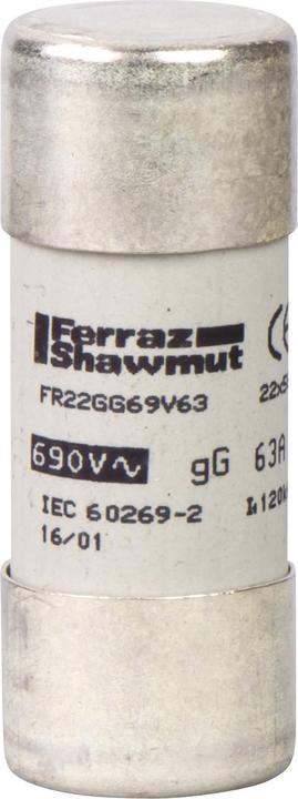 Produktbild Schneider Electric Sicherung DF2-FN, gG-Grösse 22x58mm, DF2FN100 (Zylindersicherung, 100 A)