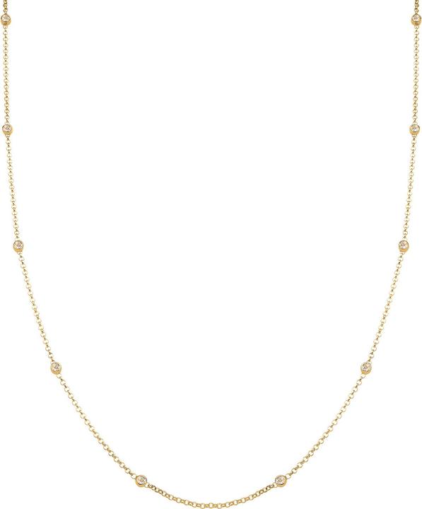 Elli Kristall Kette (925er Sterling Silber, Glaskristall, 45 cm)