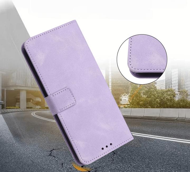 Actual product image Cover-Discount Galaxy A55 - Suede look case in vintage design (Samsung Galaxy A55)