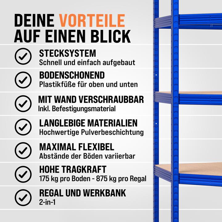 Actual product image Monzana Heavy duty shelving Corner shelving