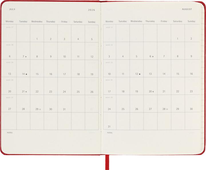 Immagine prodotto Moleskine Agende scolastiche Hard Cover Weekly Notebook (90 x 140 mm, Inglese)