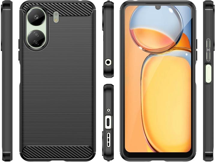 Produktbild Screenguard Xiaomi Redmi 13C Hülle Carbon Brushed Soft TPU (Xiaomi Redmi 13C)