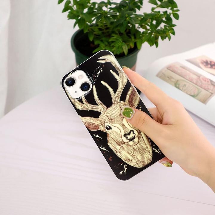 Image du produit Cover-Discount iPhone 15 - Étui en silicone phosphorescent Cerf (Apple iPhone 15)