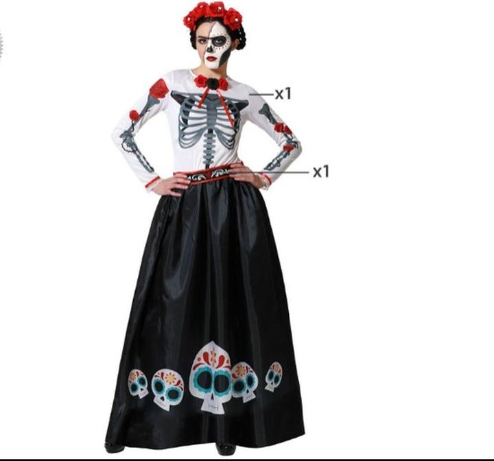 Image du produit Carnival Toys Déguisement Squelette Mexicain Multicolore (XXL)