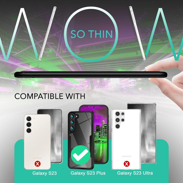 Immagine prodotto Nalia Busta ibrida trasparente a 360 gradi (Samsung Galaxy S23+)