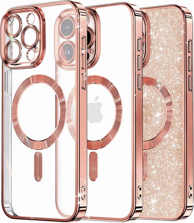 Produktbild Techsuit - Luxury Glitter MagSafe - iPhone 16 Pro Max - Rose Gold (Apple iPhone 16 Pro Max)