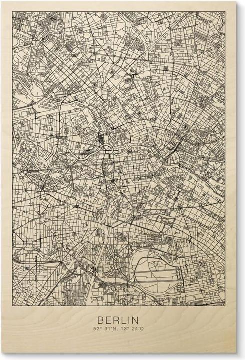 Produktbild Trenddeko Stadtplan Berlin (40 x 60 cm)