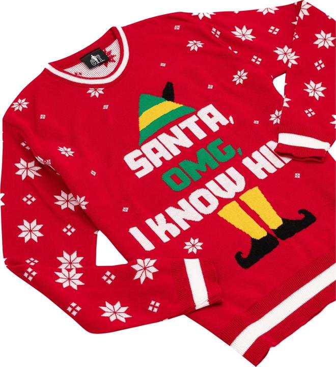 Actual product image Elf Unisex Adult Knitted Christmas Jumper (S)