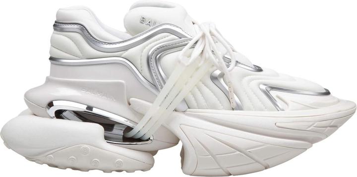 Produktbild Balmain unicorn wave neoprene and leather sneakers white color (40)