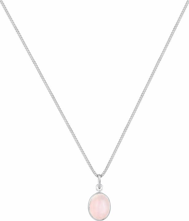 Produktbild Elli mit Rosenquarz Anhänger (Sterling Silber, 45 cm)