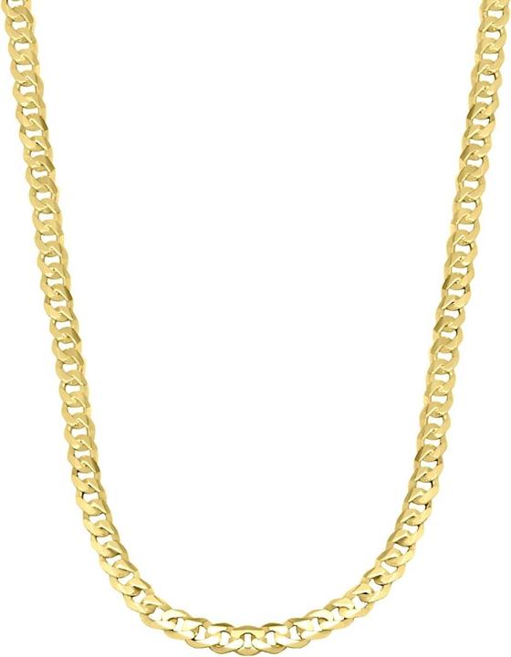 Actual product image Candy Hemera 4.9 mm curb chain necklace, 925 sterling silver, gold-plated (18k gold-plated, 925 Sterling silver, 925 sterling silver, 60 cm)