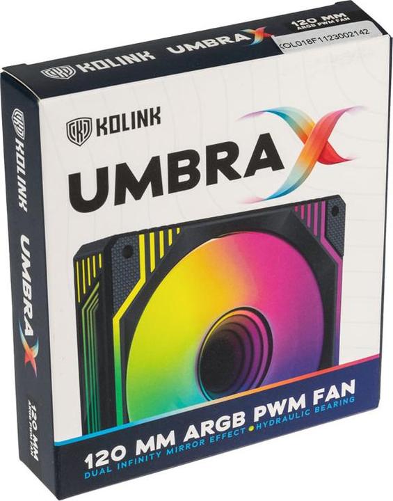 Produktbild Kolink Umbra X ARGB High Performance PWM Lüfter - 120mm, schwarz (120 mm, 1 x)