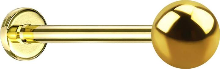 Immagine prodotto Star Piercing Labret microfilettato placcato oro con pallina (senza ottone, Acciaio chirurgico 316L)