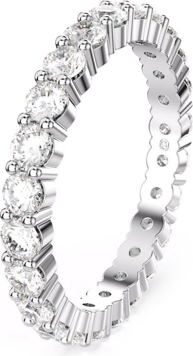 Actual product image Swarovski Matrix Vittore Ring Rundschliff Weiss Silberfarbenes Finish (58)