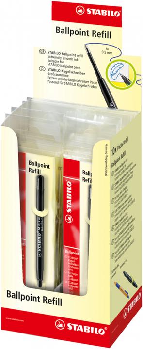 Produktbild STABILO Ballpoint Refill Kugelschreiber Grossraummine (Ersatzmine, Schwarz, 0.50 mm)