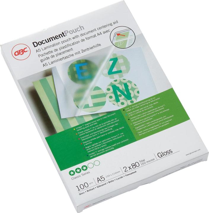 Image du produit GBC Films de plastification de qualité supérieure (A5, 100 pièce(s), 80 µm)
