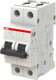 Actual product image ABB S202-D25 Automatic circuit breaker D-Char., 6 kA, 25 A, 2P