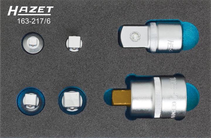 Image du produit HAZET Jeu d'adaptateurs 163-217/6 ∙ Carré creux 6,3 mm (1/4 pouce), Carré creux 10 mm (3/8 pouce), …