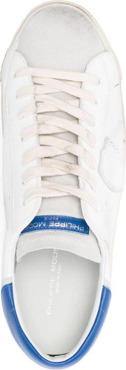 Image du produit Philippe Model prsx low sneakers in leather color white and bluette (41)