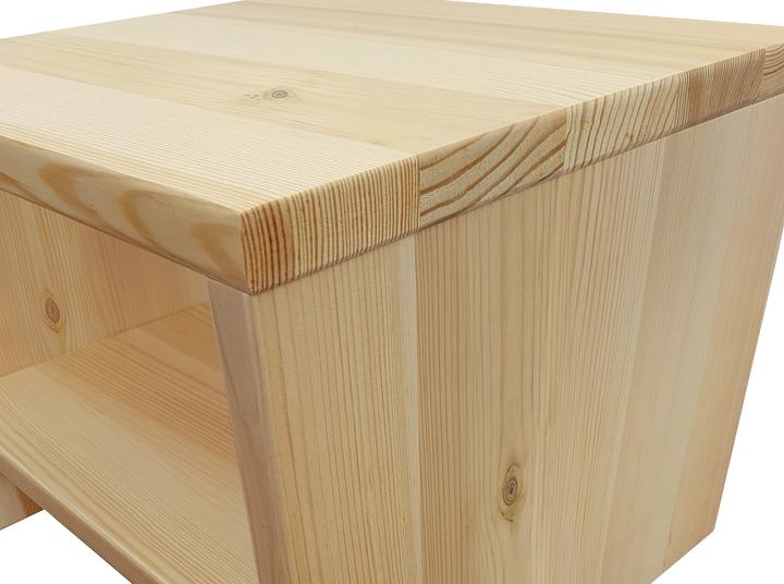 Produktbild Erst-Holz Nachttisch Kiefer massiv modernes kubisches Nachtkästchen in offener Form 90.20-K5