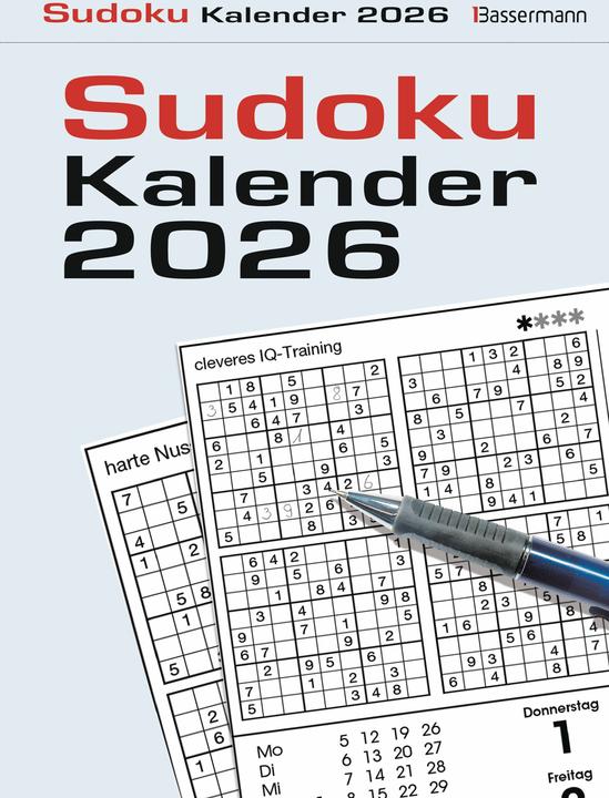 Produktbild Sudokukalender 2026. Der beliebte Abreisskalender mit 800 Zahlenrätseln (Harter Einband, Deutsch)