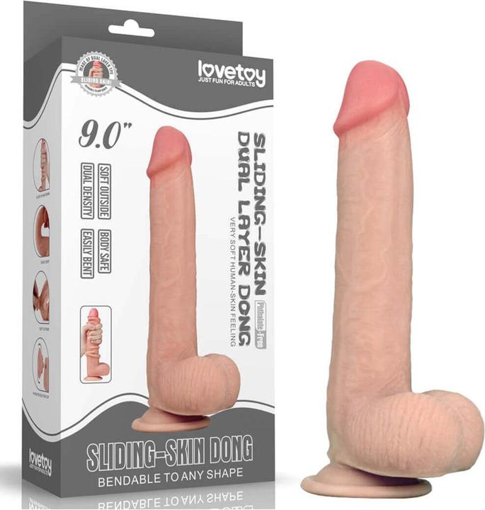 Actual product image Lovetoy Sliding Skin Dildo