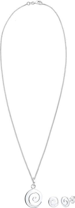 Actual product image Elli Jewellery Set Spiral Round Circle 925 Sterling Silver (925 sterling silver)