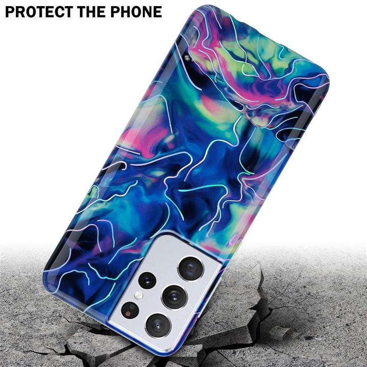 Actual product image Cadorabo IMD TPU Colorful Marble Cover (Samsung Galaxy S21 Ultra)