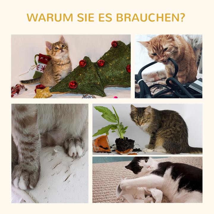 Image du produit PawHut Arbre à chat avec niche pour chat (100.50 cm, Blanc + Nature)
