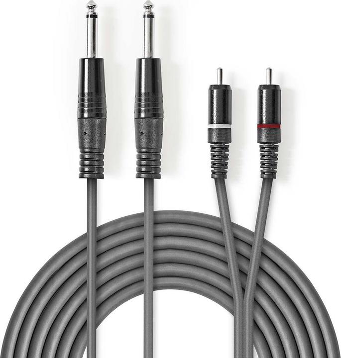 Nedis Audio cable stereo 2X 6.35 mm male 2X RCA Mac (3 m)