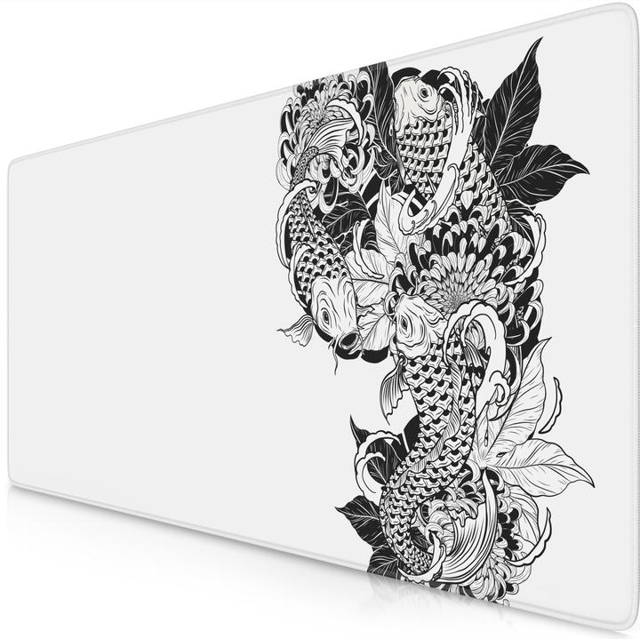 Actual product image Titanwolf Gaming mouse pad, 900 x 400mm XXL speed gaming mouse mat, mouse pad extra large surface, Koi Tattoo (XXL)