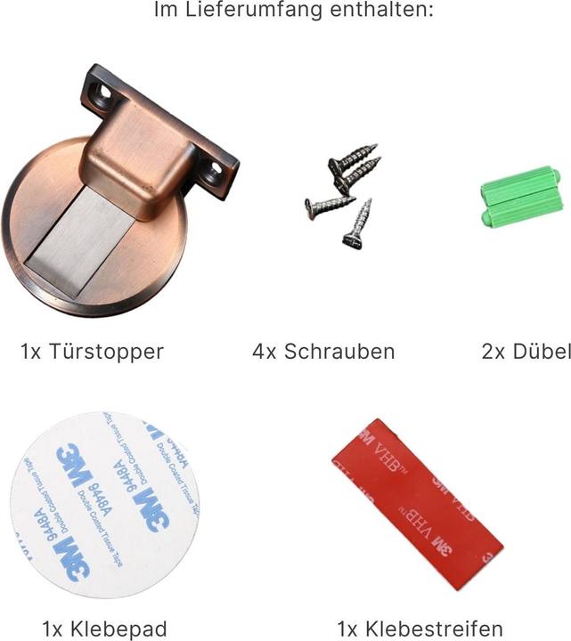 Actual product image Hermex Magnetischer Türstopper Türdämpfer Türschnäpper Türpuffer Türkeil (1 Piece)