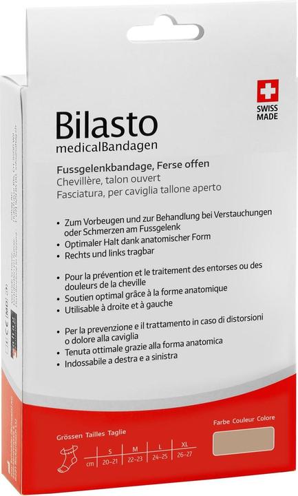 Image du produit Bilasto Uno Bandage pour cheville L talon ouvert beige (L)