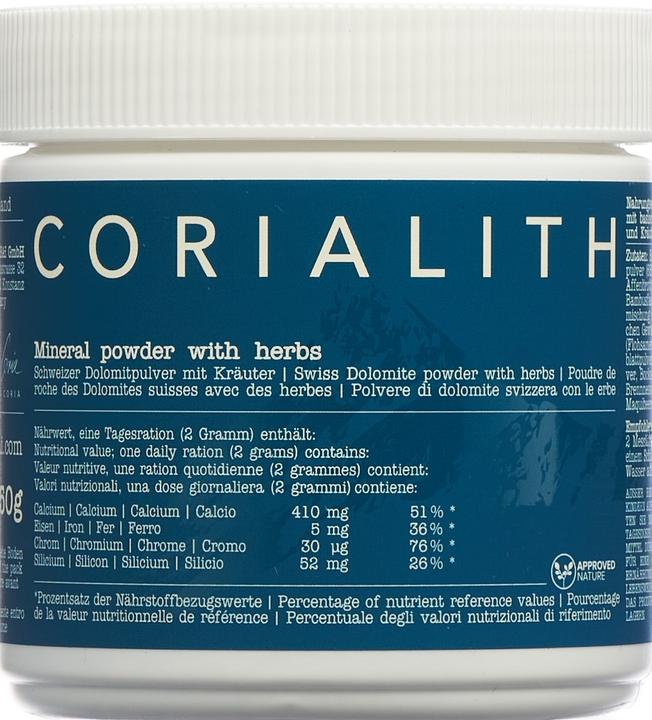 Image du produit Corialith Poudre de dolomite suisse aux herbes (1 pièce(s), Poudre, 250 g)