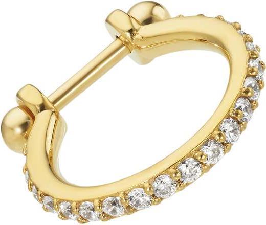 Bijouteria Ohrpiercing (Chirurgenstahl 316L, PVD Beschichtung (goldfarbig), Swarovski Zirkonia)