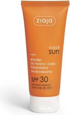 Produktbild Ziaja Sun Emulsion for Face and Body SPF 30 (Sun Emulsion) 100 ml (Sonnencreme Gesicht, SPF 30, 100 ml)