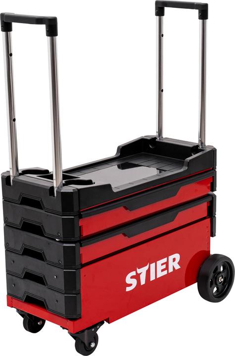Actual product image Stier Folding assembly trolley 80kg load capacity LxWxH 700x380x535/950mm