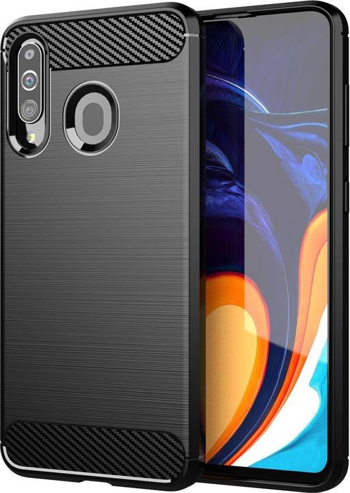 Actual product image Cadorabo TPU Ultra Slim carbon stainless steel Combi Cover (Samsung Galaxy A20s)