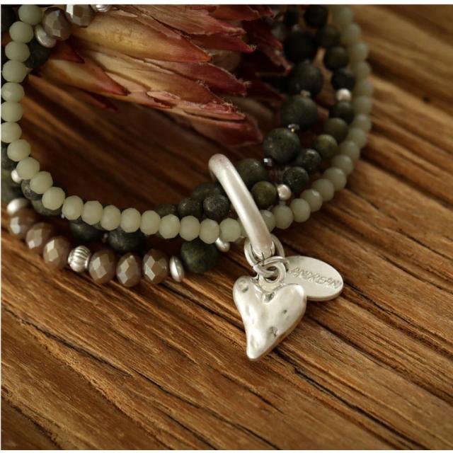 Produktbild Andreani Armband mit echter afrikanischer grüner Jade (19 cm)