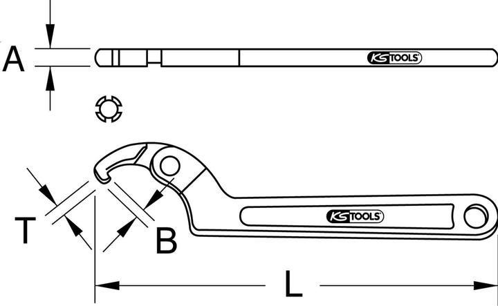 Image du produit KS Tools Clé à crochet articulée avec nez (50 mm, 19 mm, 40 mm, 35 mm, 42 mm, 27 mm, 48 mm, 28 mm, 39 mm, 23 mm, 43 mm, 22 mm, 30 mm, 24 mm, 41 mm, 29 mm, 45 mm, 33 mm, 25 mm, 32 mm, 46 mm, 34 mm, 21 mm, 38 mm, 47 mm, 44 mm, 36 mm, 31 mm, 49 mm, 37 mm, 20 mm, 26 mm)