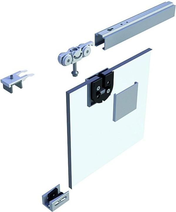 Produktbild Helm Schiebetürbeschläge 73, Glas, mit Flansch